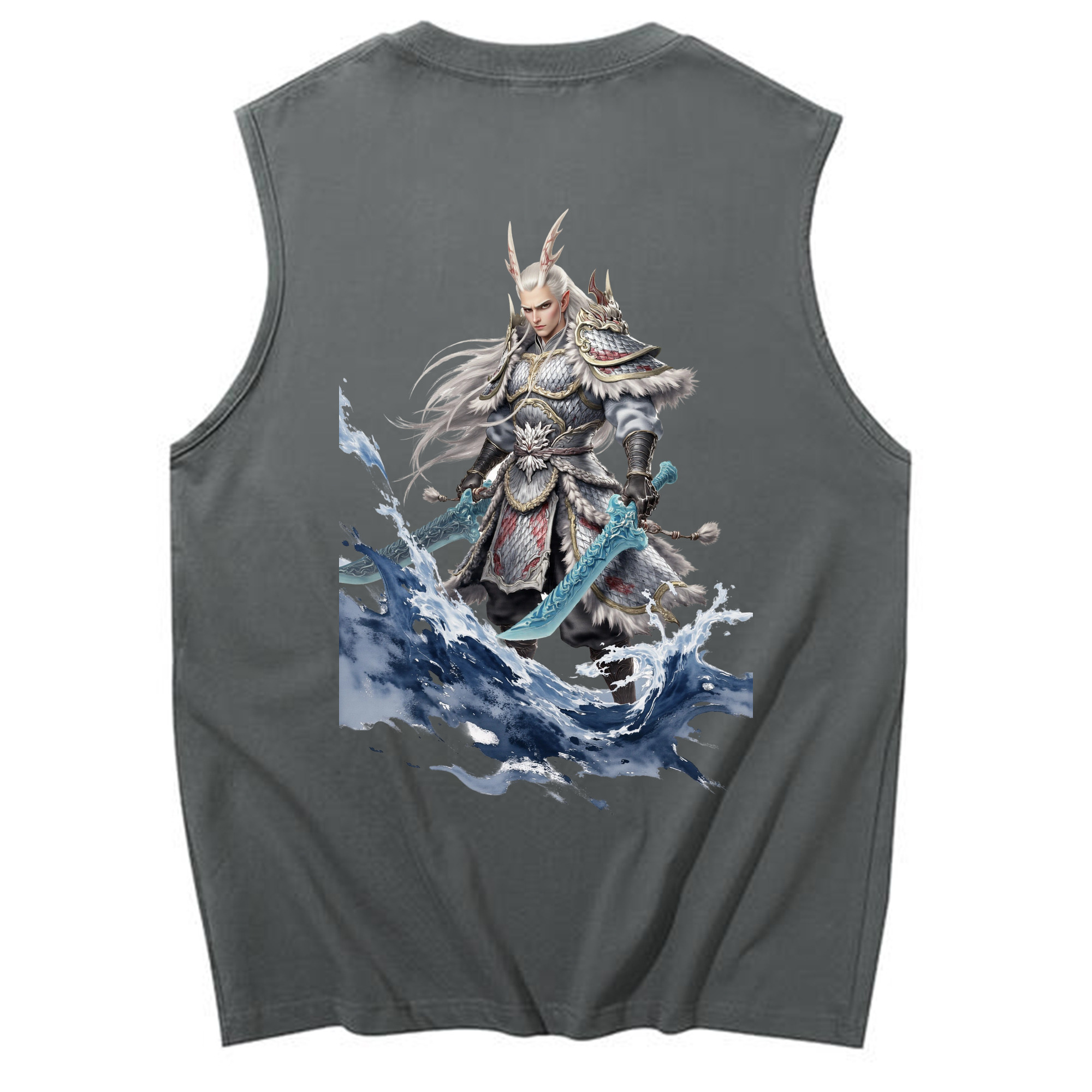 （画像用） Ne Zha 2 ナタ 魔童の大暴れ コットン100％タンクトップ（背面プリント）